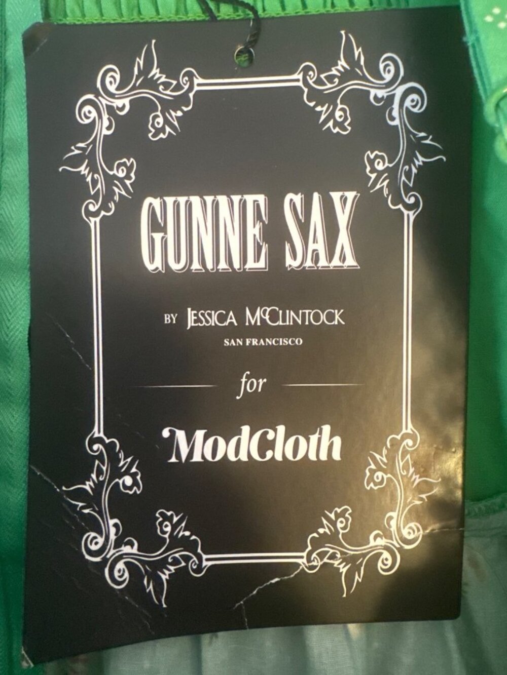 New Gunne Sax 2X By Jessica McClintock For ModCloth Green Floral Sundress - Picture 12 of 16